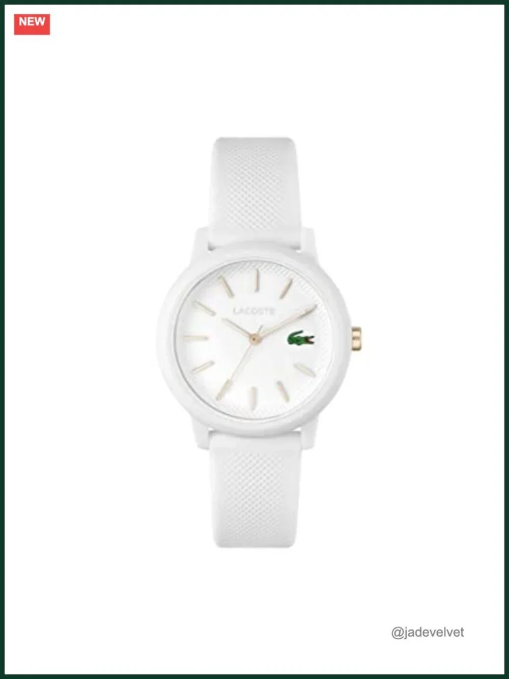 Ladies Quartz Watch White Dial Silicone Strap TR90 Case